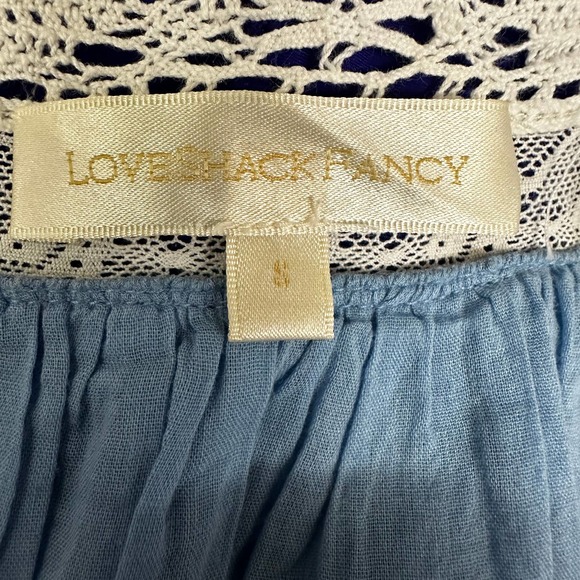 Gorgeous Bohemian LoveShackFancy Lace cut outs Blouse Vintage Vibes - Picture 9 of 11